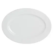 Royal Porcelain - 9.25" x 6.5" Avalon White Oval Platter (36 Per Case) - 61101ST0265