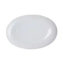 Royal Porcelain - 15" x 10" Avalon White Oval Deep Coupe Platter (12 Per Case) - 61101ST0320