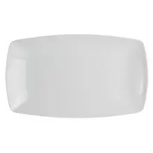Royal Porcelain - 12.6" x 7.5" Tahara White Coupe Rectangle Platter (12 Per Case) - 61103ST0414