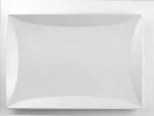 Royal Porcelain - 13" x 9" Vortex White Rectangle Platter (12 Per Case) - 61105ST0511