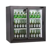 EFI Sales - 36" Black Refrigerator w/ 2 Sliding Glass Doors - C2S-3640-CT