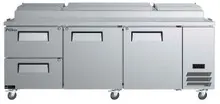 EFI Sales - 93" Stainless Steel  Pizza Prep Table w/ 2 Solid Swing Doors & 2 Drawers - CPDW2-93VC