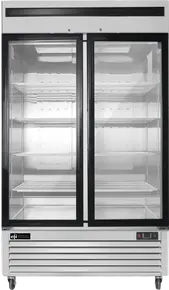 EFI Sales - 39" Stainless Steel Freezer w/ 2 Glass Doors - F2-39GDSVC