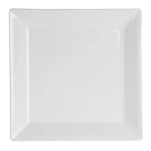 Royal Porcelain - 9.8" x 9.8" Cadence White Square Rim Plate (12 Per Case) - 62101ST0653