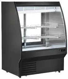 EFI Sales - 36" Black Refrigerated Deli Showcase w/ Curved Front - CDCBC-36