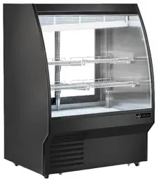 EFI Sales - 72" Black Refrigerated Deli Showcase w/ Curved Front - CDCBC-72