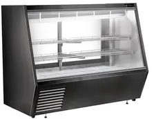 EFI Sales - 72" Black Refrigerated Deli Showcase w/ Flat Front - CDCBS-72