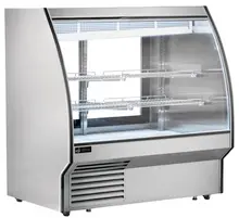 EFI Sales - 60" Stainless Steel Refrigerated Deli Showcase w/ Curved Front - CDCSC-60