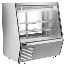 EFI Sales - 48" Stainless Steel Refrigerated Deli Showcase w/ Flat Front - CDCSS-48
