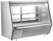 EFI Sales - 72" Stainless Steel Refrigerated Deli Showcase w/ Flat Front - CDCSS-72