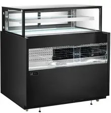 EFI Sales - 52" Black Straight Sided Refrigerated Dual Showcase - CGOMD-5260