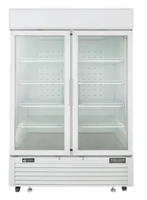 EFI Sales - 54" White Freezer Showcase w/ 2 Glass Doors - FI2-54GDWVC