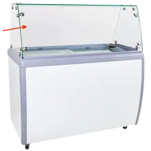 EFI Sales - Sneeze Guard for 50" White Ice Cream Dipping Display Freezer - FICD-50-SG