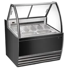 EFI Sales - 42" Black Gelato Showcase w/ 7 Pans - FIGCB-4252