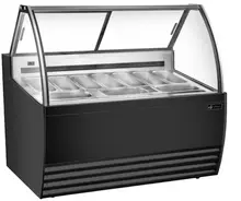 EFI Sales - 56" Black Gelato Showcase w/ 10 Pans - FIGCB-5652