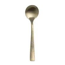 Varick - Malcolm 6.5" Brushed Champagne Gold Bouillon Soup Spoon (12 Per Case) - 5733SX002