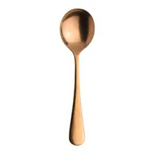 Varick - Fulton Vintage 7" Vintage Copper Bouillon Soup Spoon (12 Per Case) - 5735SX002