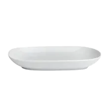Varick - Cafe Porcelain Bistro 7.25" x 5.1" White Oval Tray (24 Per Case) - 6900E401