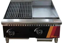 EFI Sales - 24" Liquid Propane Griddle/Charbroiler - HCT24-12CH-12GM-P