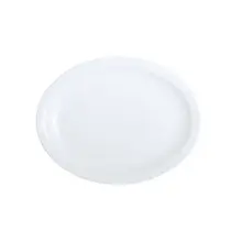 Varick - Cafe Porcelain Classic Cafe 11.75" x 9" White Oval Platter NR (12 Per Case) - 6900E5087