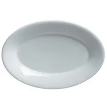 Varick - Cafe Porcelain Classic Cafe 13.75" x 9" White Oval Platter NR (12 Per Case) - 6900E519