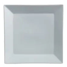 Varick - Cafe Porcelain Pub 8.5" x 8.5" White Rimmed Square Tray (12 Per Case) - 6900E535
