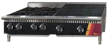 EFI Sales - 48" Liquid Propane Cooktop w/ 24" Charbroiler & 24" Hotplate - HCT48-24HP-24CH-P