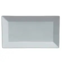 Varick - Cafe Porcelain Pub 14" x 7" White Rimmed Rectangle Tray (12 Per Case) - 6900E553