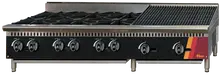 EFI Sales - 60" Liquid Propane Cooktop w/ 24" Charbroiler & 36" Hotplate - HCT60-36HP-24CH-P