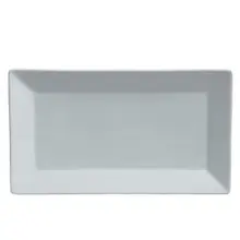 Varick - Cafe Porcelain Pub 7" x 4.3" White Rimmed Rectangle Tray (12 Per Case) - 6900E555