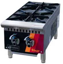 EFI Sales - 12" Natural Gas Hot Plate w/ 2 Open Burners - HHP12-2B-N