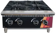 EFI Sales - 24" Natural Gas Hot Plate w/ 4 Open Burners - HHP24-4B-N