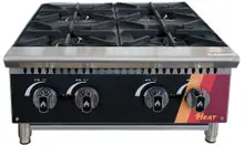 EFI Sales - 24" Liquid Propane Hot Plate w/ 4 Open Burners - HHP24-4B-P