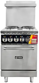 EFI Sales - 24" Electric Range w/ 1 Oven & 4 Burners - HRG24-4B-ELC