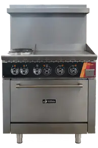 EFI Sales - 36" Electric Range w/ 1 Oven, 2 Burners & 24" Griddle - HRG36-24GM-2B-ELC