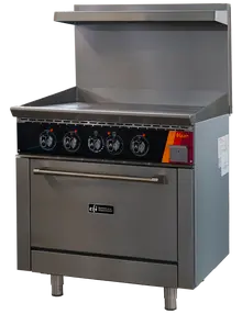 EFI Sales - 36" Liquid Propane Range w/ 1 Oven & 36" Thermostat Griddle - HRG36-36GT-P