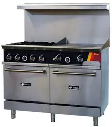 EFI Sales - 48" Liquid Propane Range w/ 2 Ovens, 4 Open Burners & 24" Griddle - HRG48-24GM-4B-P