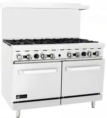 EFI Sales - 48" Liquid Propane Range w/ 2 Ovens & 8 Open Burners - HRG48-8B-P