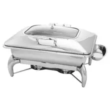 Walco - Idol Buffet 23" x 11.5" x 6.25" Rectangular Hinged Chafer - WLWI9LGL