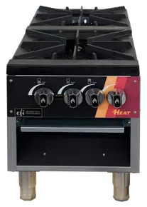 EFI Sales - 18" Natural Gas 2 Burner Stockpot Range - HSP18-2B-N