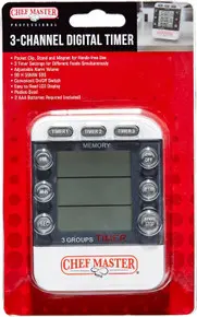 Chef Master - Triple Event Timer With Clip