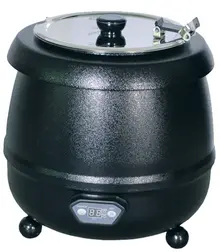 EFI Sales - 10L Black Soup Kettle Warmer w/ Digital Display - SA-SKPTBKDD10