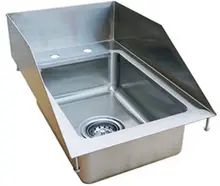 EFI Sales - Single Bowl Drop In Sink w/ 10" Depth & Splashguard - SIHD819-10-S