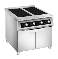 Eurodib - Freestanding 4 Burner Commercial Induction Cooktop w/ Cabinet - FCIHD435D3PH
