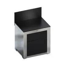 ENO - MODULO Black & Stainless Worktop w/ 2 Drawers - PMOD8511