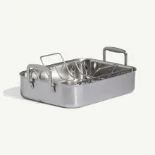 Made In - 17" x 13" Try Ply Stainless Steel Roaster - COOKROASTSS