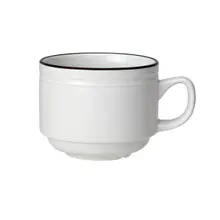 Steelite - Bead 7 oz Black Stacking Cup (12 Per Case) - 1406X0133