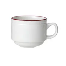 Steelite - Bead 7 oz Maroon Stacking Cup (12 Per Case) - 1407X0133