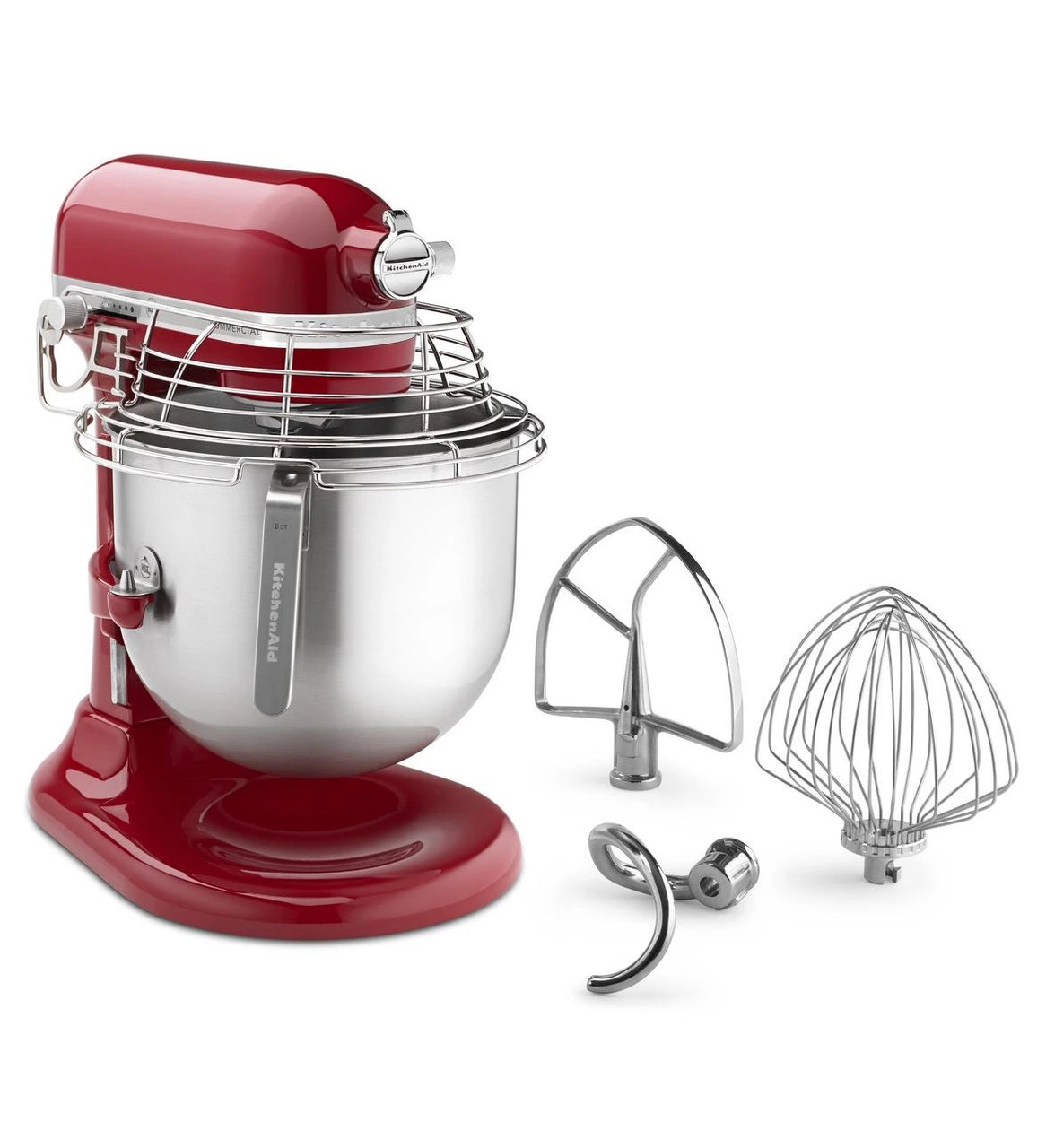 KitchenAid - Empire Red 8QT Commercial Series Bowl-Lift Stand Mixer