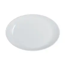 Creations - Improv 10.8" x 7.5" White Melamine Oval Winged Coupe Platter (12 Per Case) - 7075MM319